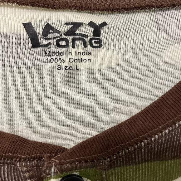 Lazy One deeriere Deer Flapjacks Unisex Adult Pajamas (Green Camo, Large) - Picture 3 of 3